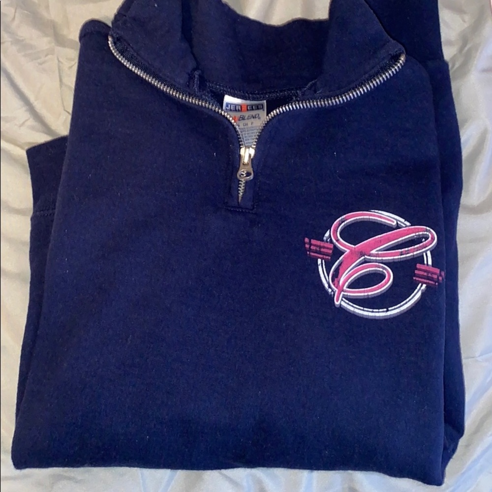 navy quarter zip up